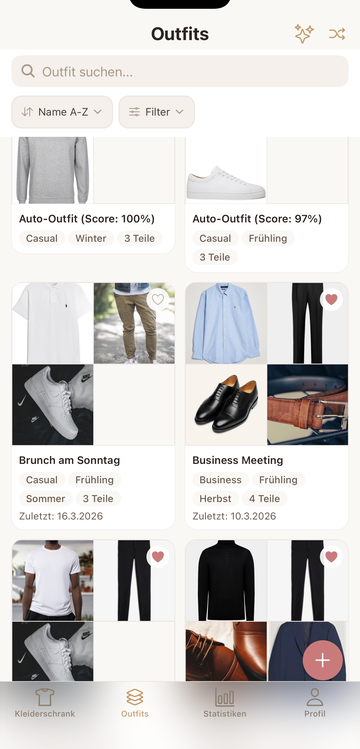 Outfit-Kombinationen auf einen Blick